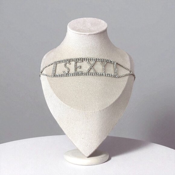 Full Rhinestone Choker Necklace - Picture 1 of 6